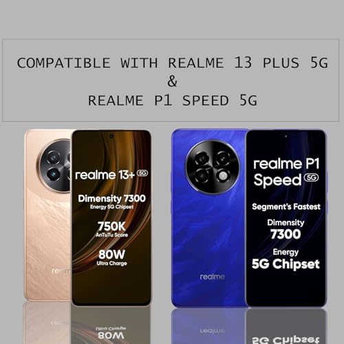 Image of KC Back Cover for Realme 13 Plus 5G, Dry Curly Soft Silicone Case Black TPU