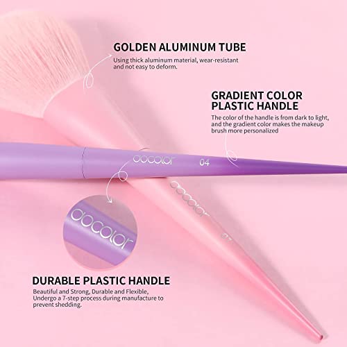 Docolor 17Pcs Colourful Makeup Brushes Set + 54Colors Gemstone Eeyshadow Palette Ultra Pigmented Matte Shimmer Metallic Natural Blendable Cream Powder Long Lasting Waterproof Make Up Eye Shadow #TOP3