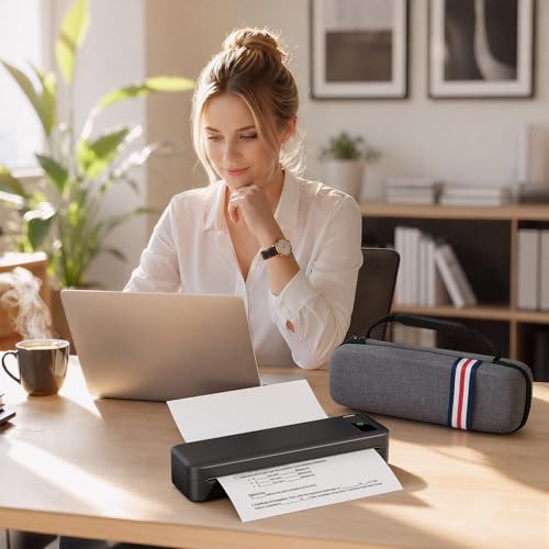 Image of TATTMUSE Carrying Case for Portable Printer, Compatible with A285M /A282M /A281M /M832 /M832D /M834 Letter & A4 Wireless Thermal Printers, Travel Storage Bag (Case Only)