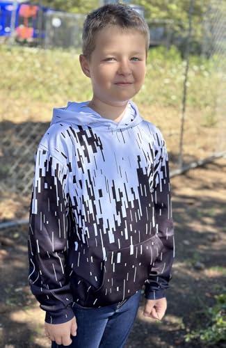 RAISEVERN Kids Hooded Sweatshirt 3D Pullover Hoodie for Girls Boys with Pocket for 6-16 Years2