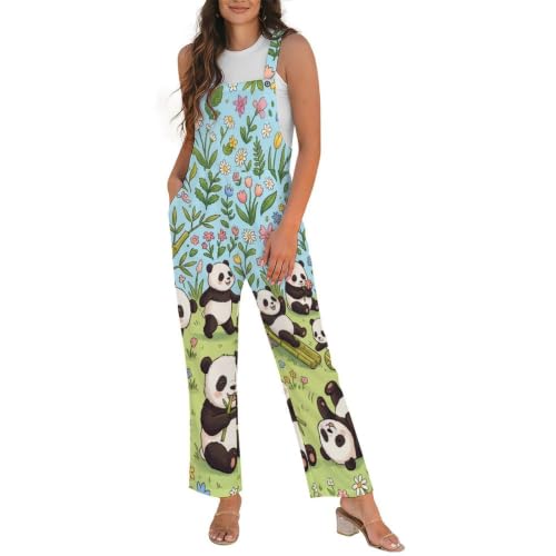 Jumpsuit con bolsillos y tirantes para mujer sobretodo ligero de verano