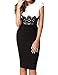 New Fashion Womens Empire Vintage Crochet Lace Square Neck Bodycon Fitted Shift Party Pencil Dress White M