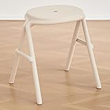 Taburete apilable azul para adultos, diseño moderno sin respaldo, silla de comedor portátil, asiento alto, perfecto para comedor, cocina o uso al aire libre, paquete de 2