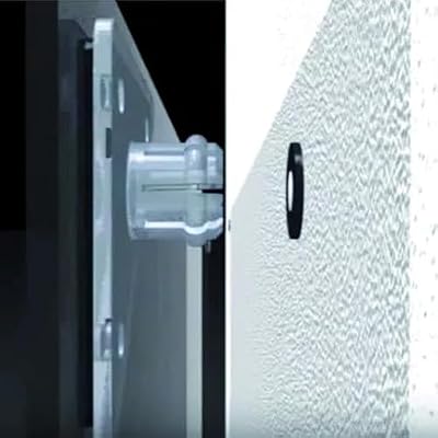 Fisso Ghost Hidden Panel Wall Mount System Invisible Sign & Logo Mounting Kit | Secure Frameless Fixing for Acrylic, Laser-Cut Letters & Panels | Indoor Use, Includes Adhesive & Screws