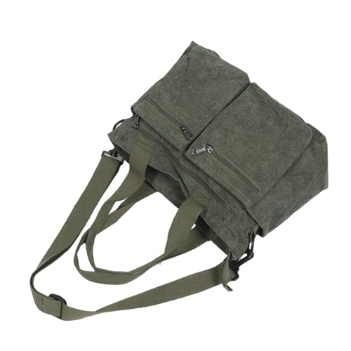 Sac fourre-tout côtelé vert LIFKOME grand sac bandoulière pour femme avec poches