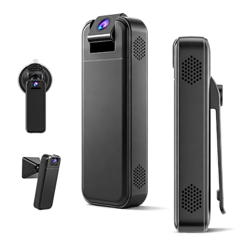 SUJTKZL WiFi Mini Body Camera with Audio & Video Recording Small POV Cam 1080P Wearable Personal Portable Cameras Recorder DV Night Version Camcorder for Security Work Records Guard Traveling
