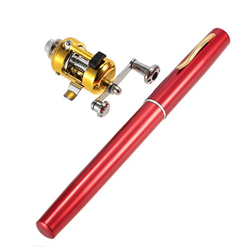 Irfora Fishing Rod Reel Combo Kit Set Mini Telescopic Portable Pocket Pen Fishing Rod Pole and Reel Set Aluminum Alloy Fishing Accessories Irfora Fishing Rod Reel Combo Kit Set Mini Telescopic Portable Pocket Pen Fishing Rod Pole and Reel Set Aluminum Alloy Fishing Accessories