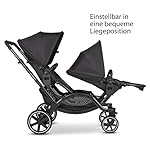 ABC Design Geschwisterkinderwagen Zoom - Zwillings- & Geschwisterwagen - inkl. 2x Buggy Sportsitz - Radfederung & höhenverstellbarer Schieber (ink)