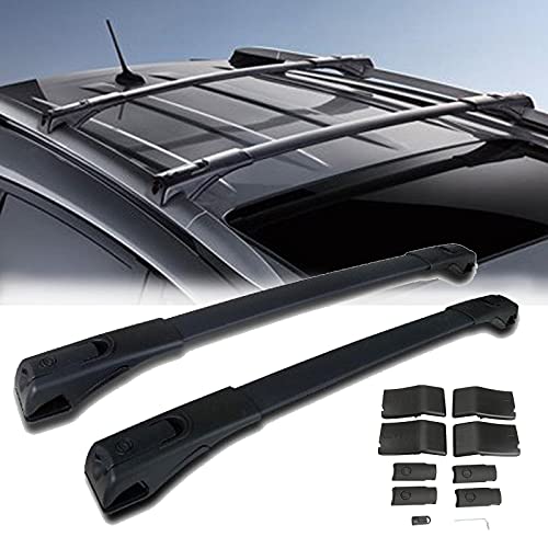 PARTOL Cross Bars Roof Rack for Toyota RAV4 2013 2014 2015 2016 2017 2018, 100LBS Aluminum for RAV4 Roof Rail Crossbars Luggage Rack Cargo Bag Carrier for Snowboard Kayak Canoe Bike