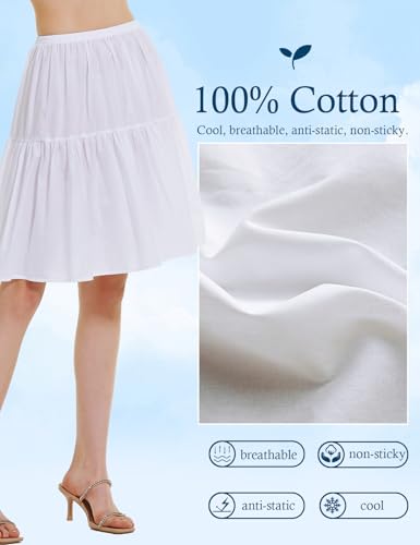 Image of BEAUTELICATE Half Slip Skirt Extender 100% Cotton Vintage Underskirt