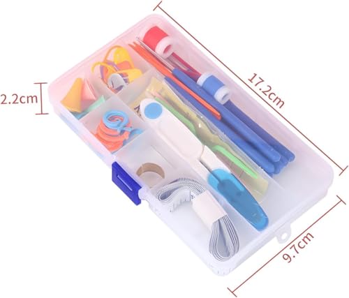 Image of VERAT 52 Pieces Crochet Set /Crochet Hook /Knitting Accessories /Stitching Material /Tools for Tailoring /Needle and Thread Box /Ergonomic Crochet Hooks Set /Crochets for Arthritic Hands /Craft /Nice Gift for Women