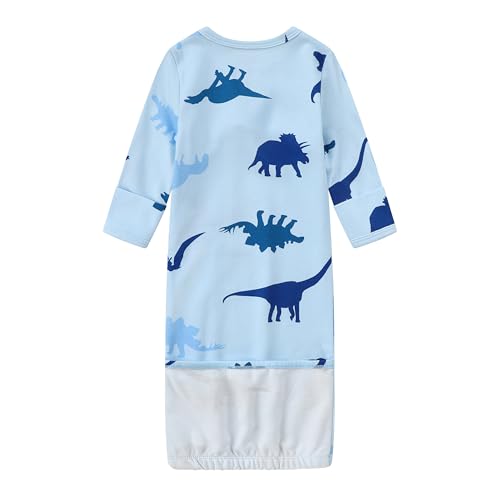 Image of O2 BABY 100% Organic Cotton Kimono Gown with Mittens & Fold-Over Pouch