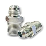1/2' JIC Male x 1/2' NPT Male Hydraulic fitting, Carbon Steel SAE 37°Flare Pipe Adapter Tube Fitting Straight Union Connector