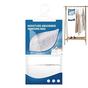 HunicandIU Deshumidificador para armario colgante, bolsa deshumidificadora con absorción de humedad ajustable, flexible, elimina los olores