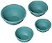 Le Creuset FA205-17 t Silicone Prep Bowls, 1/4c, 1/3c, 1/2c & 1 cup, Caribbean