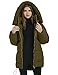 Rousytn Womens Hooded Puffer Jacket Thicken Full-Zip Winter Warm Quilted Down Coat (Brown-XS)