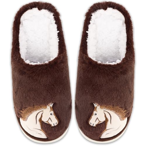 Jeasona Animal Slippers Women Sloth Horse Owl Penguin Elephant Gifts for Women