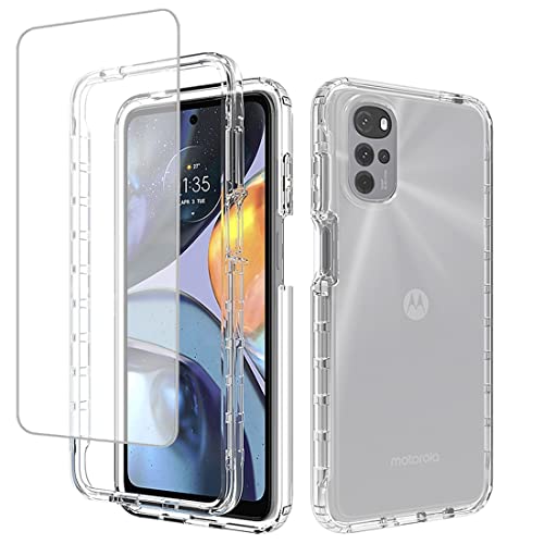 Coque Motorola Moto E32 antichoc transparente et vitre de protection