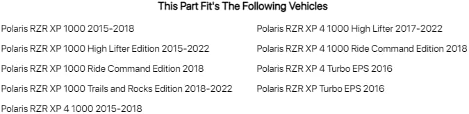 Tusk Steering Rack Tie Rod Kit Right Compatible with Polaris RZR XP/XP4 1000 2015-2018