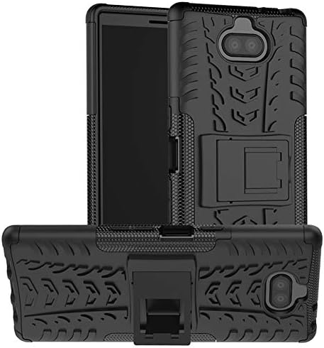 Sony Xperia 10 Plus Case SunRemex Durable Armor with Full Body Protective and Resilient Shock Absorption and Kickstand Design for Sony Xperia 10 Plus Phone (Black)