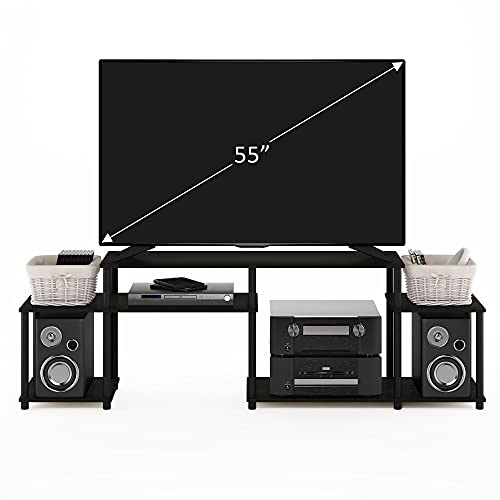 Image of Furinno Turn-N-Tube Handel Stand for TV up to 55 Inch, Espresso