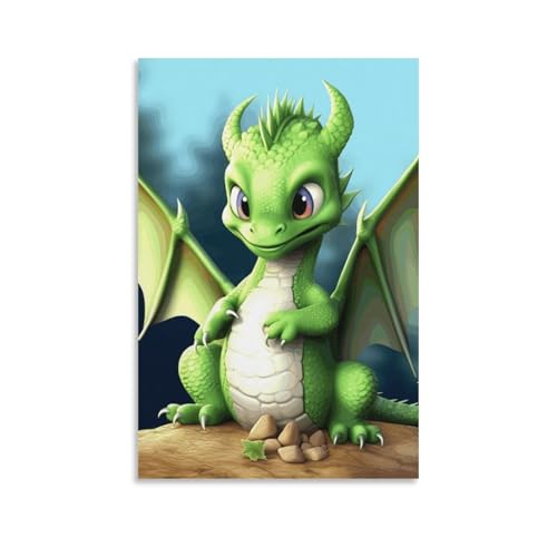 Décoration murale esthétique dragon sur toile haut de gamme 60x90