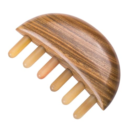 Peigne de coiffure bien-être en corne pour massage relaxant