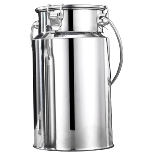Pichet à lait 3L acier inoxydable couvercle clips pot portable - 6