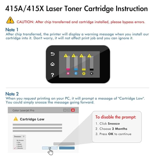 Cool Toner Kompatible für HP 415A 415X Multipack Tonerkartusche Ersatz für W2030A W2030X W2031A W2032A W2033A Color LaserJet Pro MFP M479fdw Toner M479fnw M479fdn M479dw M454dn M454dw M479 (4er-Pack)