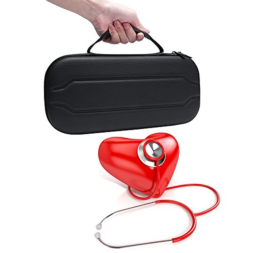 Stethoscope Case for 3M Littmann Classic III Stethoscope Accessories -Extra Room Taylor Percussion Reflex Hammer Reusable LED Penlight (Black Waterproof)