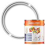 Landlords Weather Shield Smooth Masonry Paint | Storm Proof, Scrub Resistance & Waterproof | Weatherproof Technology Designed with Acrylic Resin for Ultimate Protection 1L Satin White