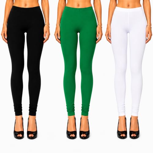 Image of Women Leggings Multi Color Combo Pack 3 | Reguler Cotton Leggings