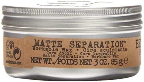 Tigi Bed Head B for Men Matte Separation Workable Wax 2.65 oz Earplug, 6 cm, Black