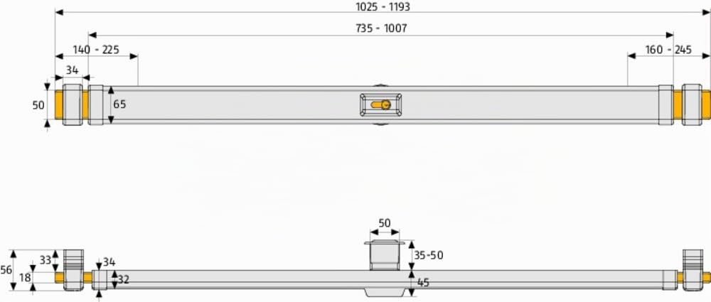 ABUS PR2600 Barre blindée Blanc