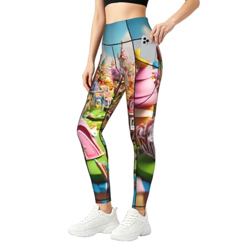 Leggings estampados para gimnasio y uso diario SABFWF, conjuntos cómodos con bolsillos útiles