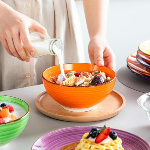 Image of vancasso Bonita Dinnerware Sets, 24 Pieces Multicolor Stoneware Dinner Set