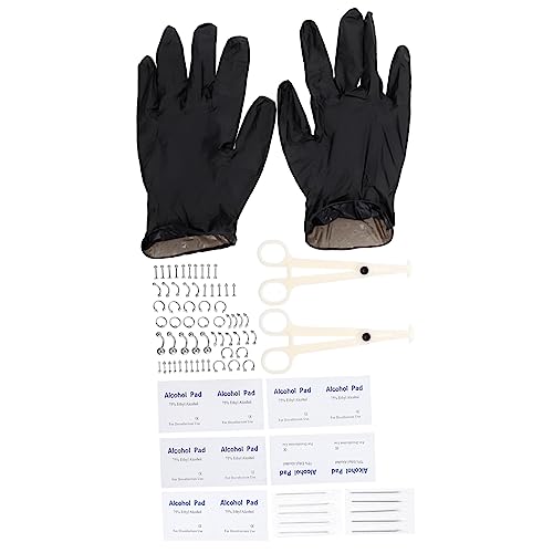 Beatifufu Nose Piercing Jewelry Kit Stainless Steel Nose Studs and Rings Set for Diy Body Piercing Comfortable and Lightweight Design for All Users