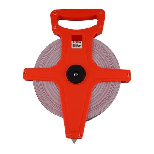 DSBYKJ Tape Measure 1/2" X 100'/330 Feet, Open Reel Double Fiberglass Tape Measure, Suitable for Engineers, Gardens, and Fields