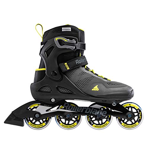 Rollerblade Macroblade 80 Men's Adult Fitness Inline Skate, Black and Lime, Performance Inline Skates