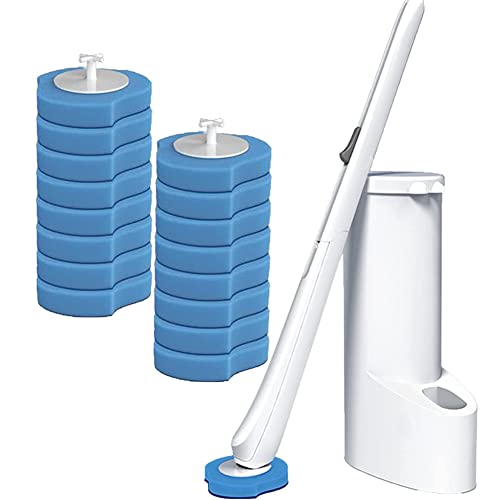 Ensemble de brosses de toilette murales,Ensemble de brosses de toilette jetables et de porte-brosses,Système de nettoyage mural pour toilettes de salle de bain Cover