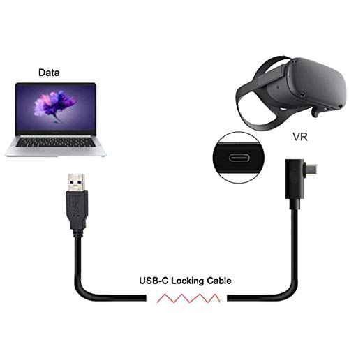 CY Fit for Oculus Link VR USB 3.1 Type-C Left Right Angled Type to Standard USB3.0 Data Cable 3M, 300 cm - Image 4