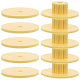 Abaodam 10 Satz Vogelkäfigzubehör M6 Muttern Unterlegscheiben Kratzschutz Schrauben für Sitzstangen Plattformen Nistkästen Gelbes Befestigungsset für Wellensittich und