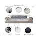 LHTJHP Large Dog Bed,Tough Dog Bed,Sofa Dog Bed for Large Dogs,Indestructible Dog Beds Chew Proof,Foam Large Dog Bed W/Removable Washable Pillow Cover, Waterproof Dog Couch Bed With Anti-Slip Bottom,D