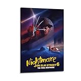 ZPAUEHFB Póster decorativo de Pesadilla en Elm Street 6 La muerte de Freddy, lienzo decorativo para pared e impresión artística moderna para dormitorio familiar, 30 x 45 cm