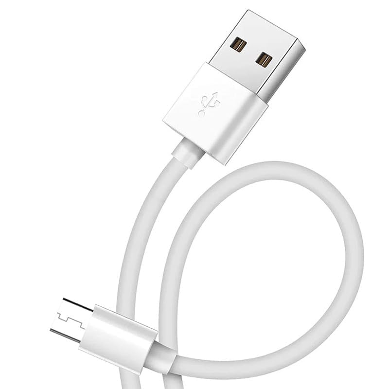 Image of Mudo Micro USB Cable 3A Fast Charging 1M Cable Compatible with Samsung Galaxy J5 /J6 /J7 /J8 /A7 /A8 /On 5 /On 6 /On 7 On 8,White - 6 Month Warranty