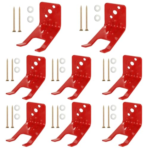 WOPPLXY 8 Pack Fire Extinguisher Bracket, Fire Extinguisher Mounts for 5 to 13 lbs Dry Chemical and Water Extinguishers, Universal Fire Extinguishers Hanger for All Extinguishers with Valve Body Slots