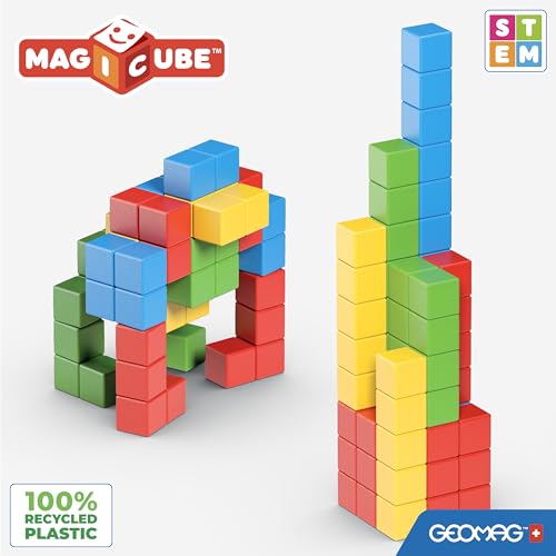Geomag Jeux de Construction Magnétique pour Enfants Magicube Jouets éducatifs pour Garçons et Filles 100% Recyclé 24 Cubes Magnétiques Collection - vue 5