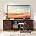 SAVOR LIFE Farmhouse TV Stand and Coffee Table Set 4, Rustic Wood Living Room Table Set with TV Console, Center Table, End Table Set of 2 for Living Room, Walnut