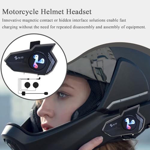 Auriculares de moto genéricos con asistente de voz y cancelación de ruido en negro 2
