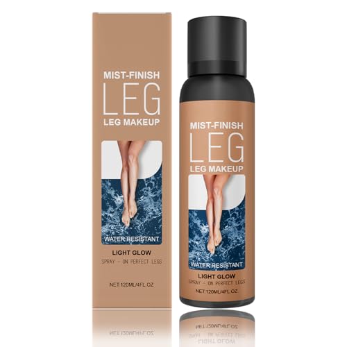 AmiCera Leg Makeup, Instant Fake Tan Spray, Leg Makeup to Cover Veins, Body Coverage Perfector for Tattoo Scar, Body Concealer Tinted Moisturiser, Lightweight, Quick Film, Face Tan Mist, 120ml